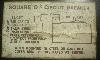 Circuit Breaker SQUARE D 4014001 label view