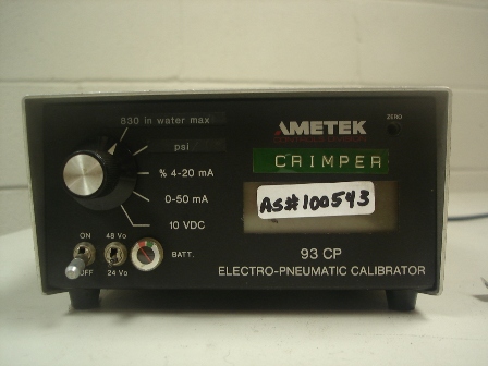 AMETEK Electro-Pneumatic Calibrator 93CP