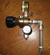 Veriflo Regulator with Pressure Gauge side view of valves