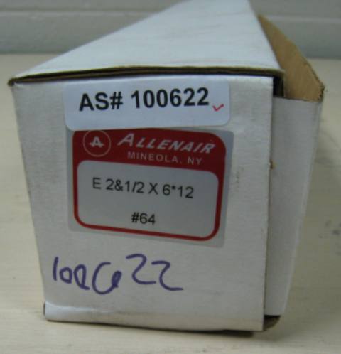 Allenair Air  Cylinder E 2 & 1/2 X 6*12
