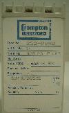 CROMPTON RELAY Type 252-PVRU label