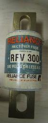 Reliance Electric Rectifier Fuse Symbol and Amp: RFV 300 top view