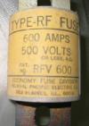 TYPE-RF FUSE
600 Amps label