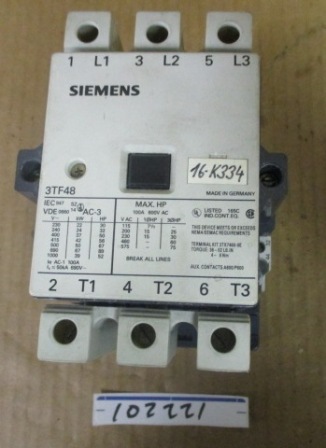 Siemens Contactor 3TF48